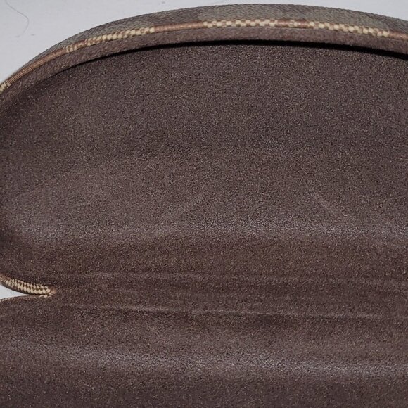 Coach Tan Khaki Signature Eyeglass Glasses Case Hard Clamshell 6 1/2 x 3 1/4 x 3 - Picture 4 of 5
